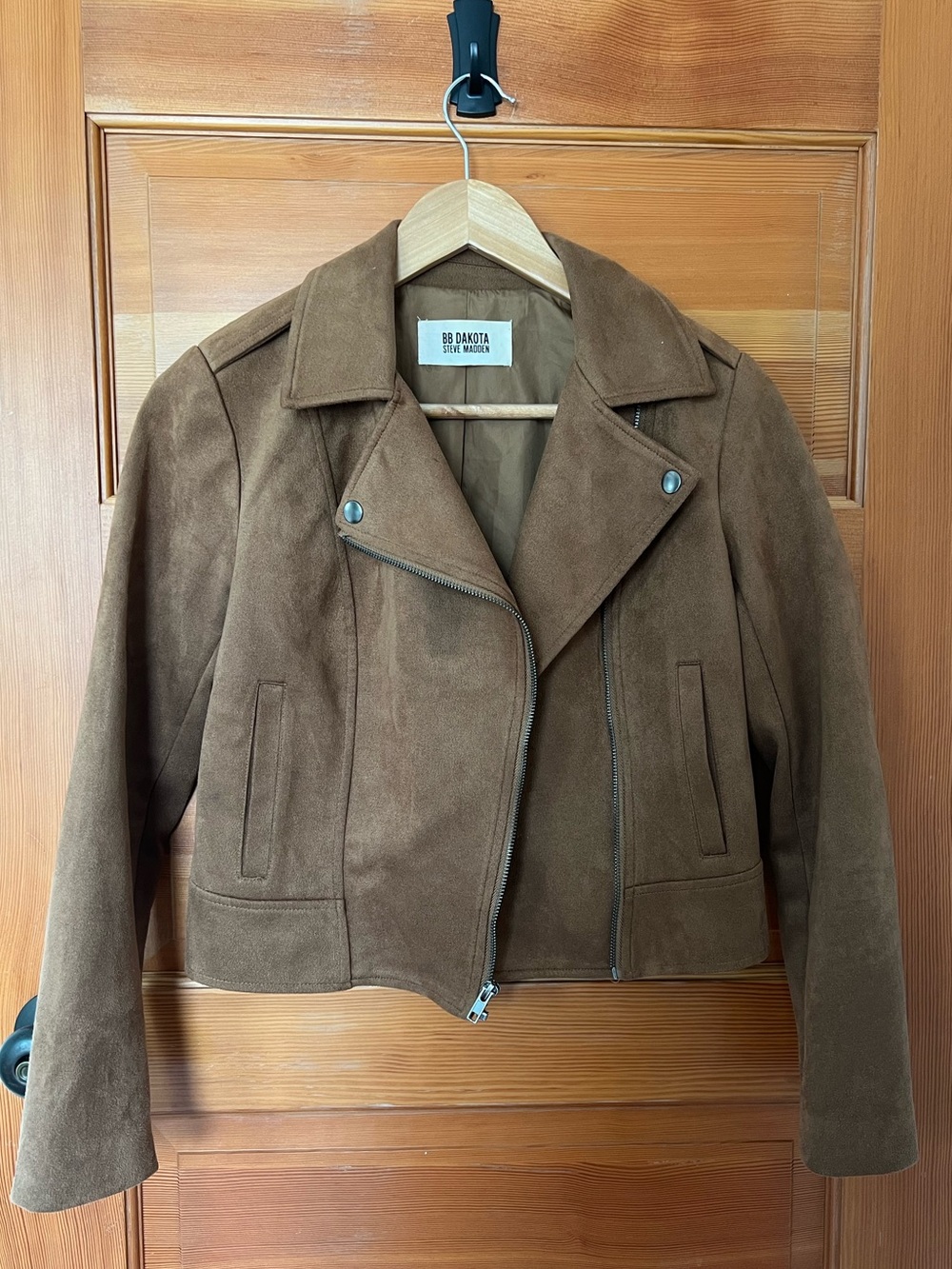 BB Dakota Steve Madden Faux Suede Moto Jacket